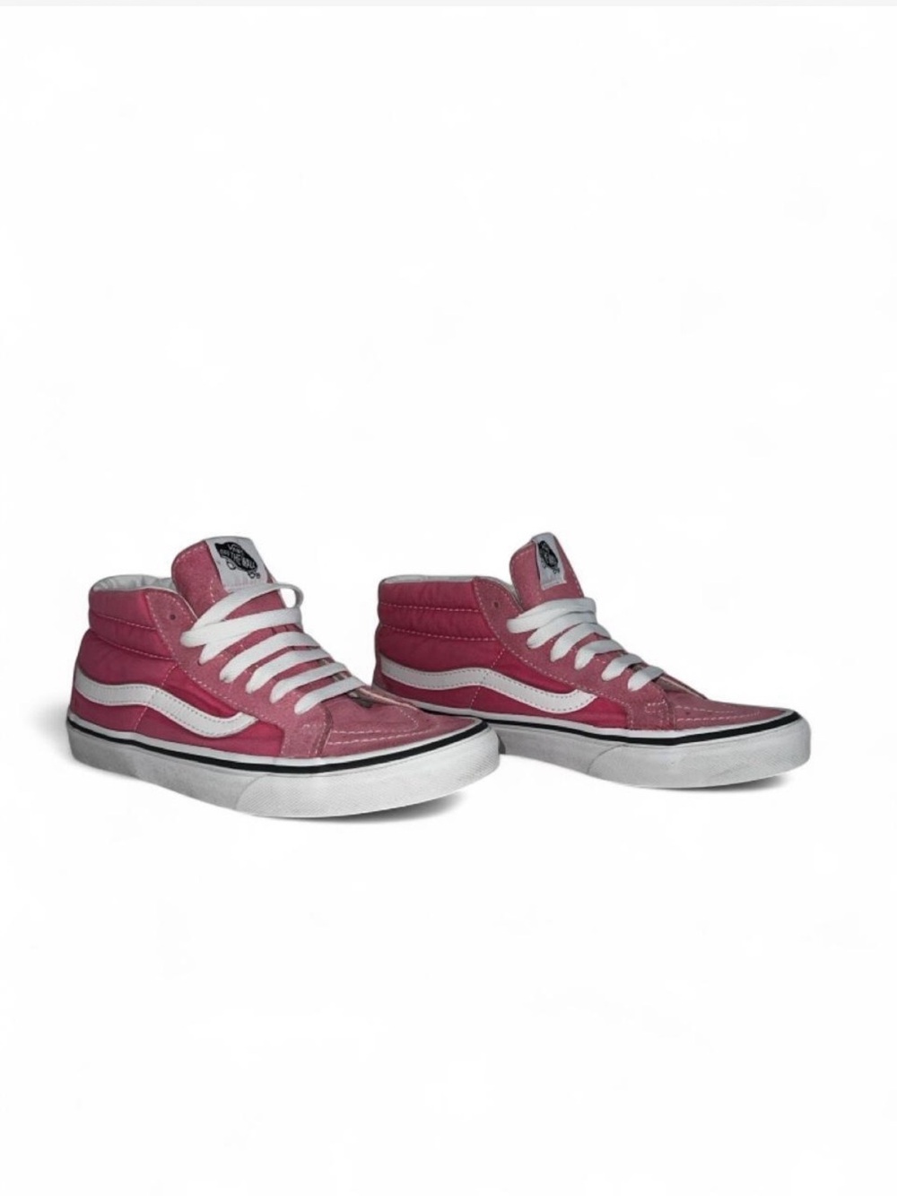 Vans Pink Suede Mid Top Sneakers Women 7 Men 5.5